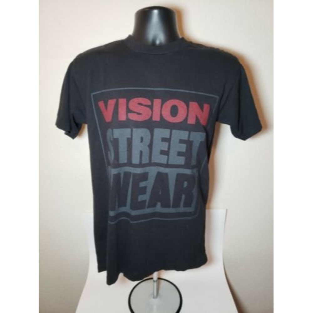 Vintage 1987 Vision Street Wear Skateboard T-shirt Double Sided Size Medium